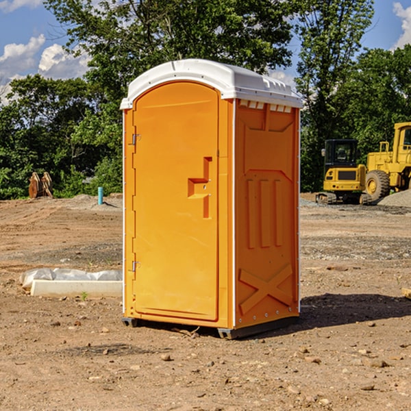 how often are the portable restrooms cleaned and serviced during a rental period in Columbia Heights